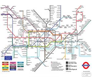 yapboz Londra Yeraltı Haritası